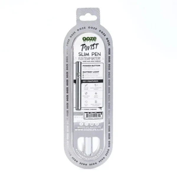 Ooze Slim Twist Pen 2.0 Vape Battery – Cosmic Chrome
