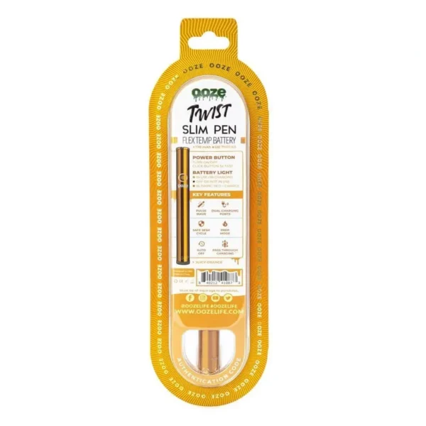 Ooze Slim Twist Pen 2.0 Vape Battery – Juicy Orange