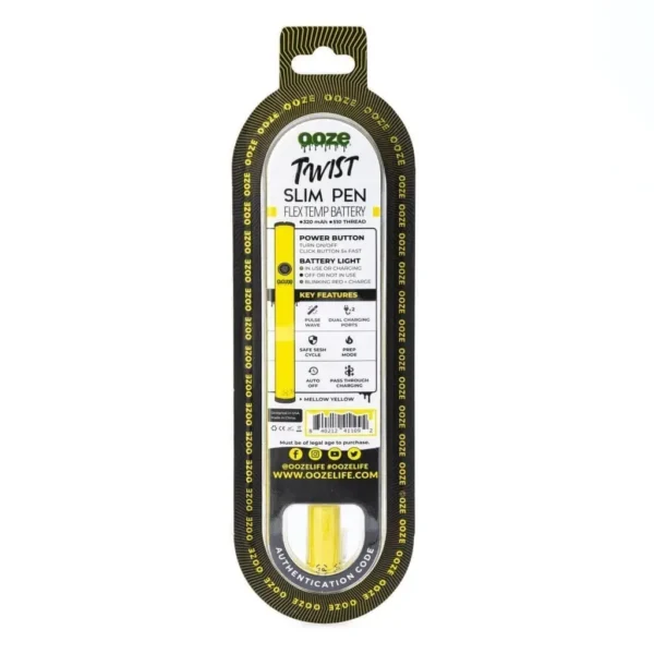 Ooze Slim Twist Pen 2.0 Vape Battery – Mellow Yellow