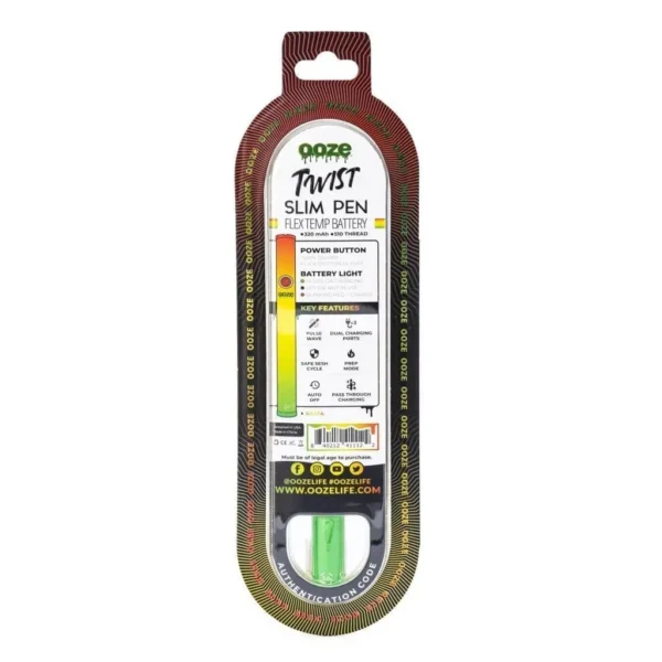 Ooze-Slim-Twist-Pen-2.0-Vape-Battery-E28093-Rasta-Box-Back.webp Ooze Slim Twist Pen 2.0 Vape Battery – Rasta
