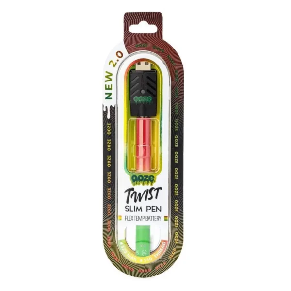 Ooze-Slim-Twist-Pen-2.0-Vape-Battery-E28093-Rasta-Box-Front.webp Ooze Slim Twist Pen 2.0 Vape Battery – Rasta
