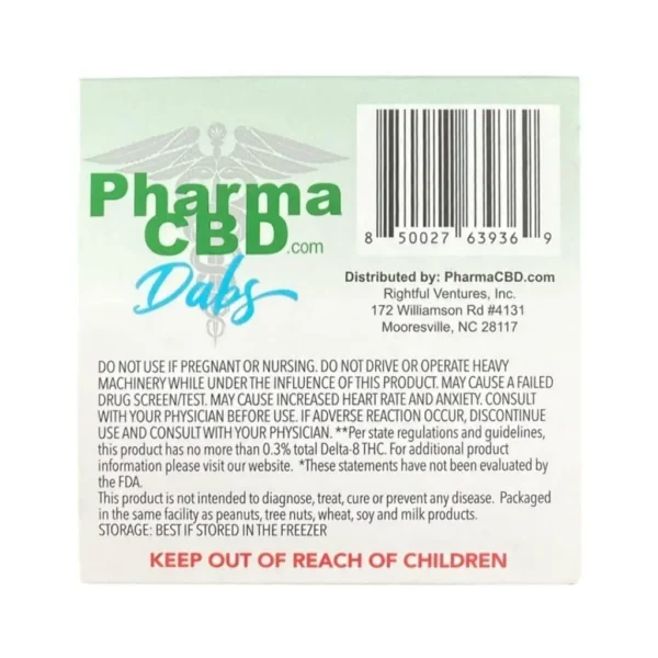PharmaCBD Delta 8 Dabs – Gelato (1 gram Delta 8 THC)