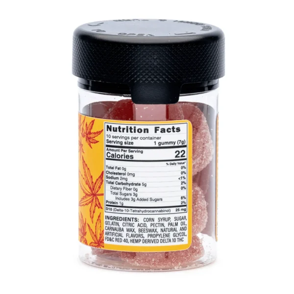 PharmaTHC-Delta-10-THC-Gummies-E28093-Strawberry-Kiwi-250-mg-Total-Delta-10-THC-jar-back.webp PharmaTHC Delta 10 THC Gummies – Strawberry Kiwi (250 mg Total Delta 10 THC)