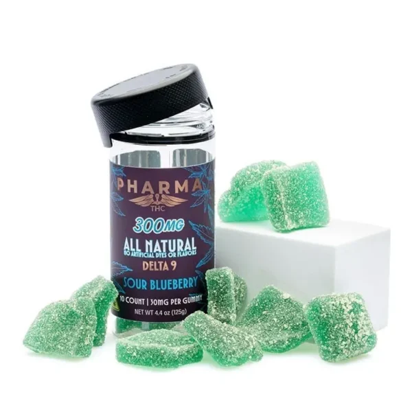 PharmaTHC Delta 9 THC All Natural Gummies – Sour Blueberry