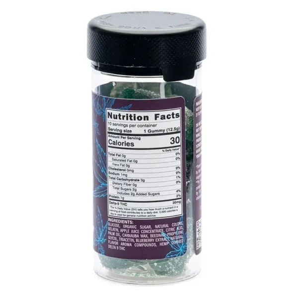 PharmaTHC Delta 9 THC All Natural Gummies – Sour Blueberry