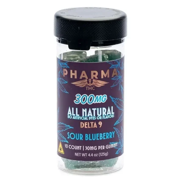 PharmaTHC Delta 9 THC All Natural Gummies – Sour Blueberry