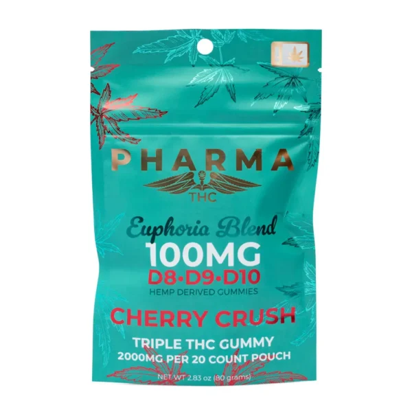 PharmaTHC-Euphoria-Blend-Triple-THC-Gummies-Cherry-Crush-bag-front.webp PharmaTHC Euphoria Blend Triple THC Gummies – Cherry Crush