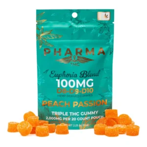 PharmaTHC Euphoria Blend Triple THC Gummies – Peach Passion