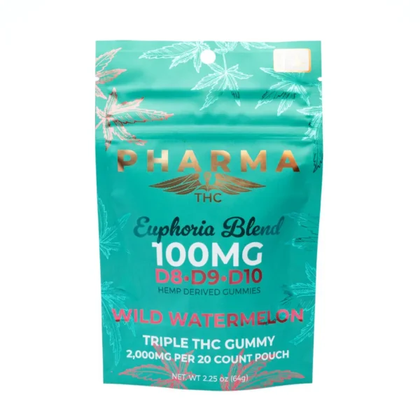 PharmaTHC Euphoria Blend Triple THC Gummies – Wild Watermelon