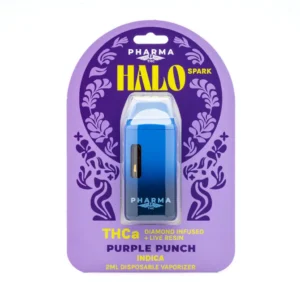 PharmaTHC THCa Diamond Infused and Live Resin Halo Spark Disposable Vape – Purple Punch