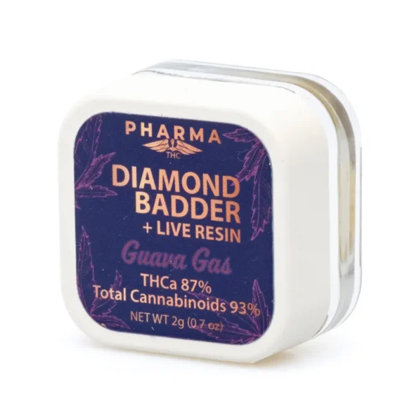 PharmaTHC THCa Live Resin Diamond Badder – Guava Gas
