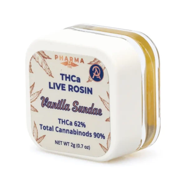 PharmaTHC THCa Live Rosin Concentrate – Vanilla Sundae