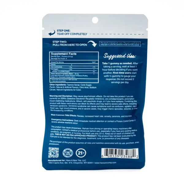Road Trip Desert Stardust Mushroom Gummies – Blue Raspberry
