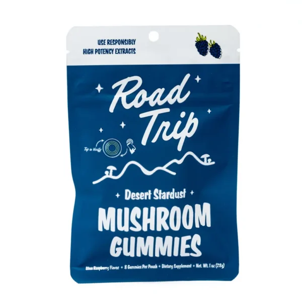 Road Trip Desert Stardust Mushroom Gummies – Blue Raspberry