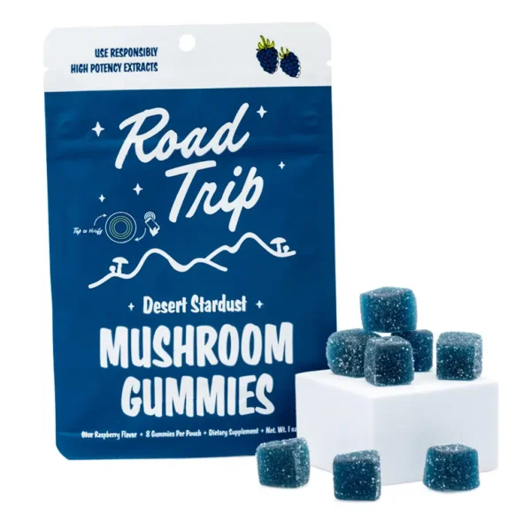 Road Trip Desert Stardust Mushroom Gummies – Blue Raspberry