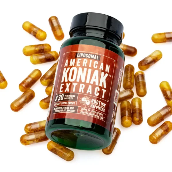 Root of Happiness Premium Kava Root Extract Capsules – Liposomal American Koniak