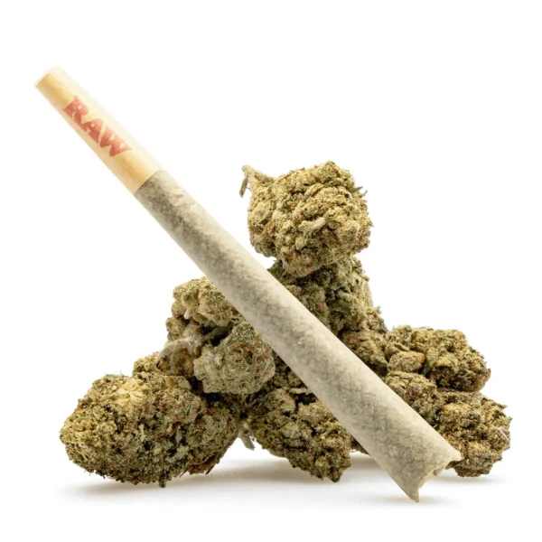 THCa-Flower-Pre-Roll-Blue-Dream-Product-with-Bud.webp THCa Flower Pre-Roll Blue Dream