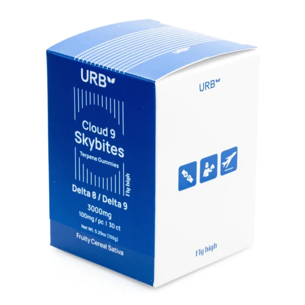 Urb Delta 8 THC and Delta 9 THC Cloud 9 Skybites – Fruity Cereal (90 mg Delta 8 THC + 10 mg Delta 9 THC Total)