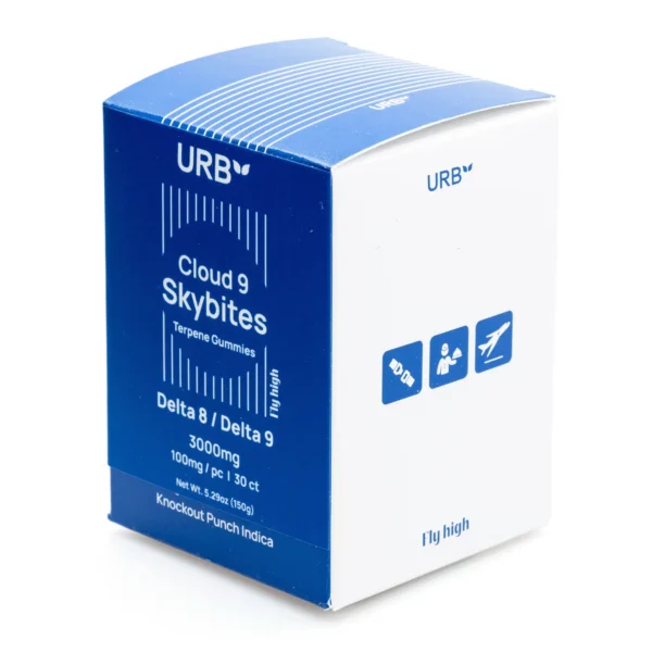 Urb-Delta-8-THC-and-Delta-9-THC-Cloud-9-Skybites-Knockout-Punch-90-mg-Delta-8-THC-10-mg-Delta-9-THC-box-front.webp Urb Delta 8 THC and Delta 9 THC Cloud 9 Skybites – Knockout Punch (90 mg Delta 8 THC + 10 mg Delta 9 THC Total)