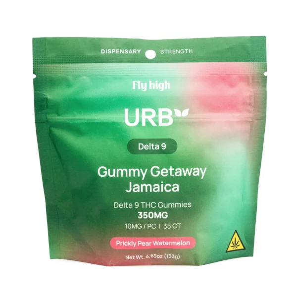 Urb Delta 9 THC Gummies – Prickly Pear Watermelon (350 mg Total Delta 9 THC)