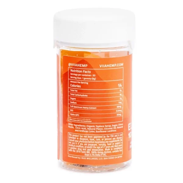 VIIA Delta 9 / CBD / CBG Elevate Focus Gummies – 10 mg THC