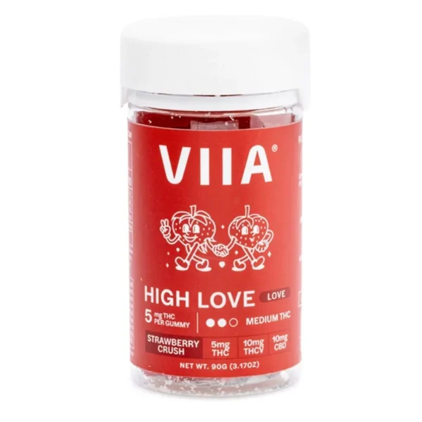Viia Delta 9 / CBD / THCv High Love Libido Gummies – 5 mg THC