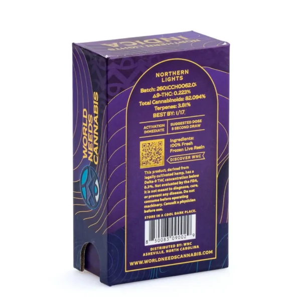 WNC 2 gram THCa Live Resin Disposable – Northern Lights