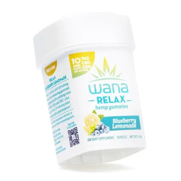 Wana-Relax-Gummies-Blueberry-Lemonade-300-mg-Total-Cannabinoids-jar-front-scaled-1.webp Wana Relax Gummies – Blueberry Lemonade (300 mg Total Cannabinoids)