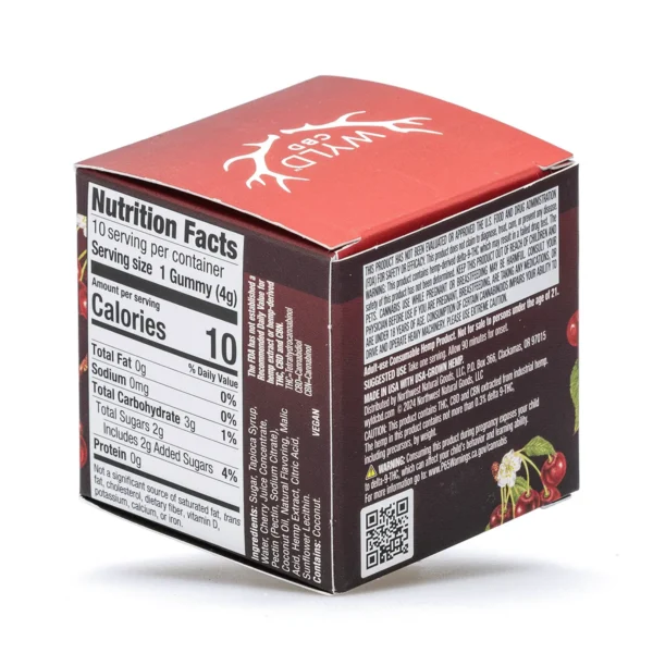 Wyld Delta 9 / CBD / CBN Low Dose Calm Gummies – Dark Cherry – 10 Count (270 mg Total Cannabinoids)